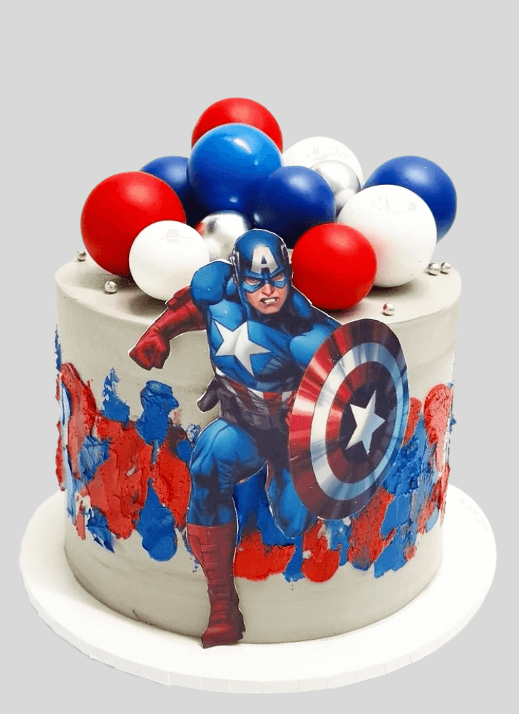 Magnificent Captain America Cake
