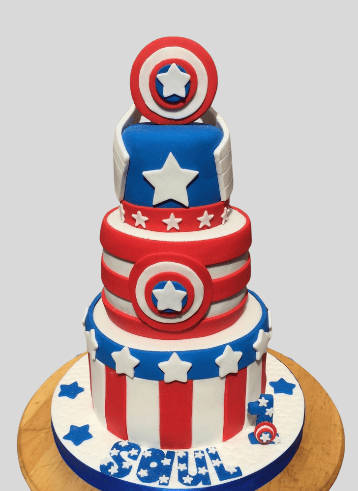 Marvelous Captain America Cake