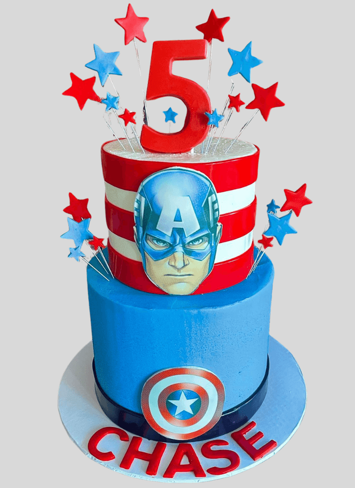 Mesmeric Captain America Cake