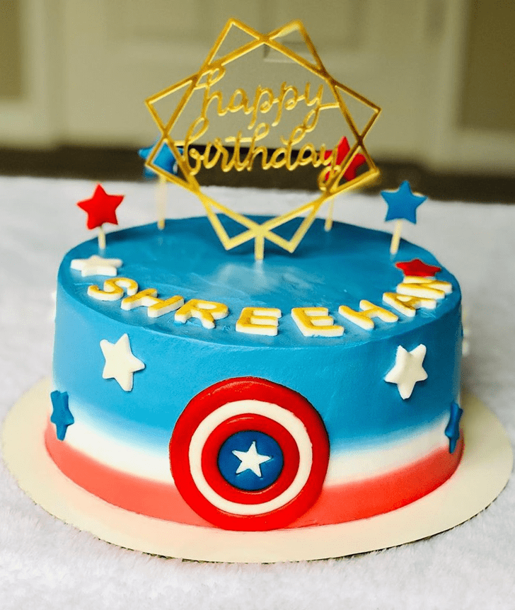 Adorable Captain America Cake