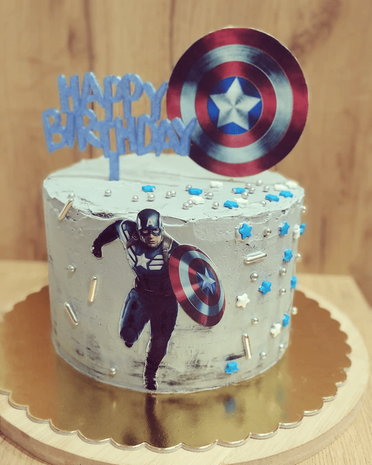 Alluring Captain America Cake