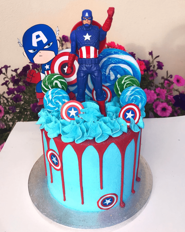 Charming Captain America Cake