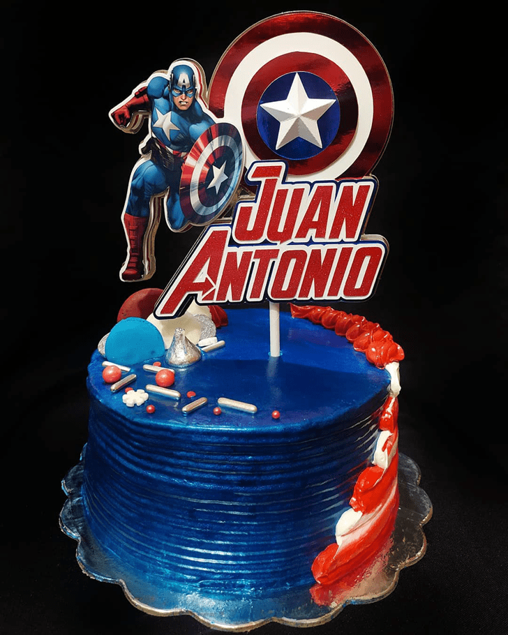 Elegant Captain America Cake