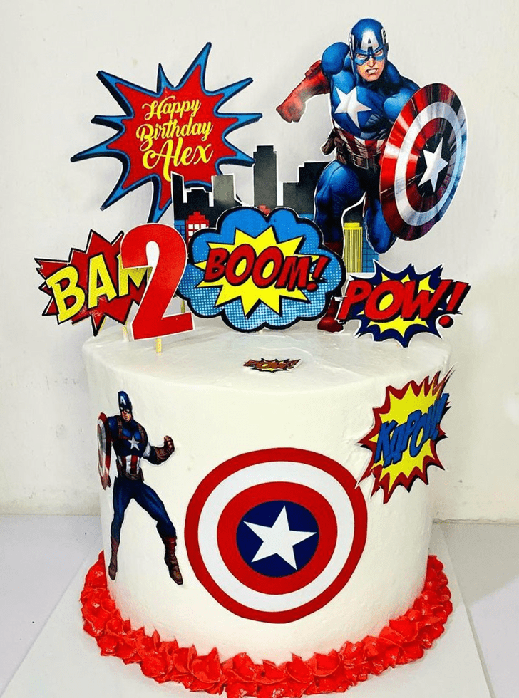 Exquisite Captain America Cake