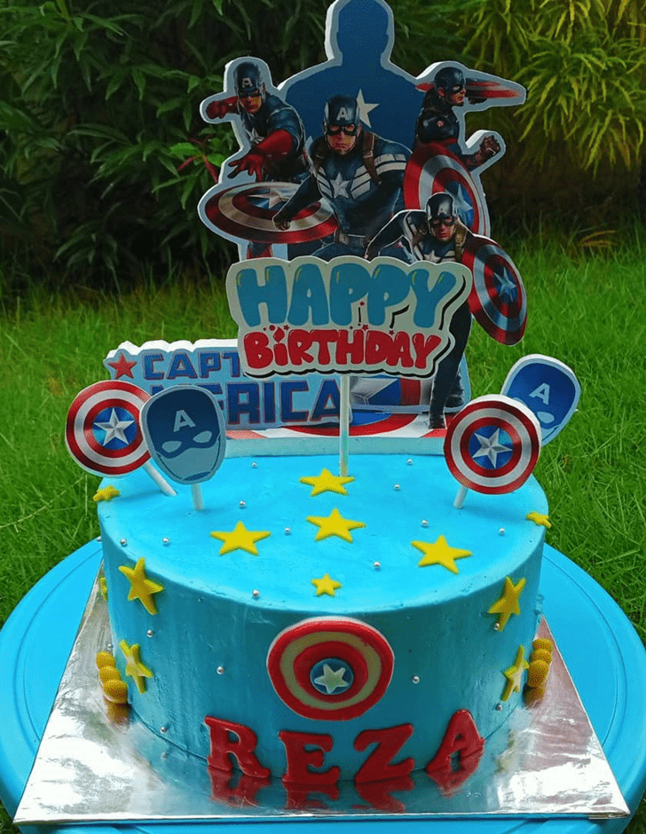 Fascinating Captain America Cake