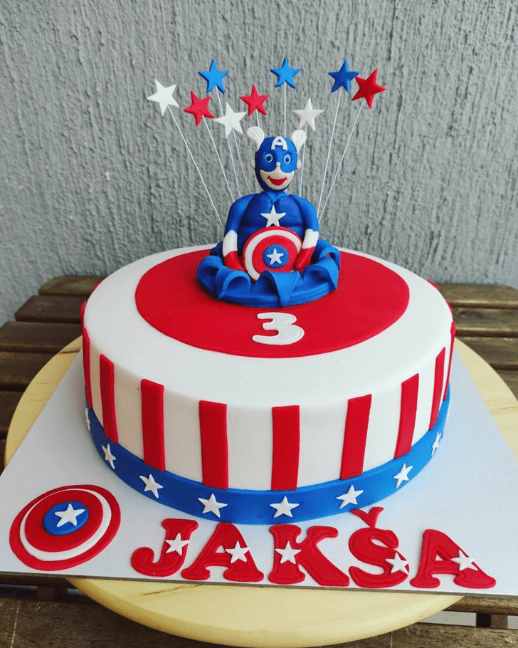Fetching Captain America Cake