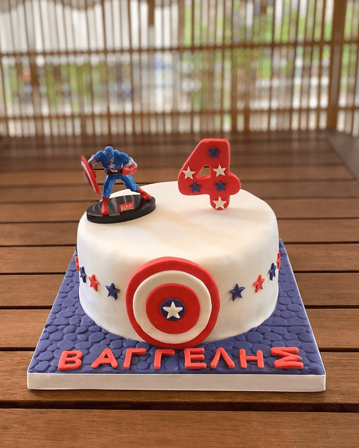 Good Looking Captain America Cake