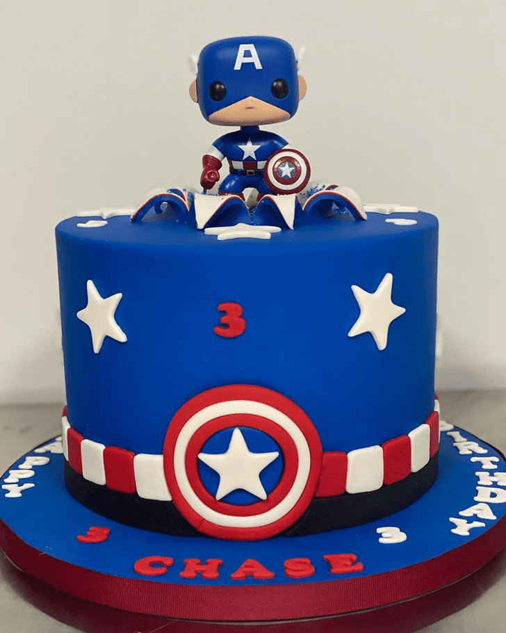 Ideal Captain America Cake