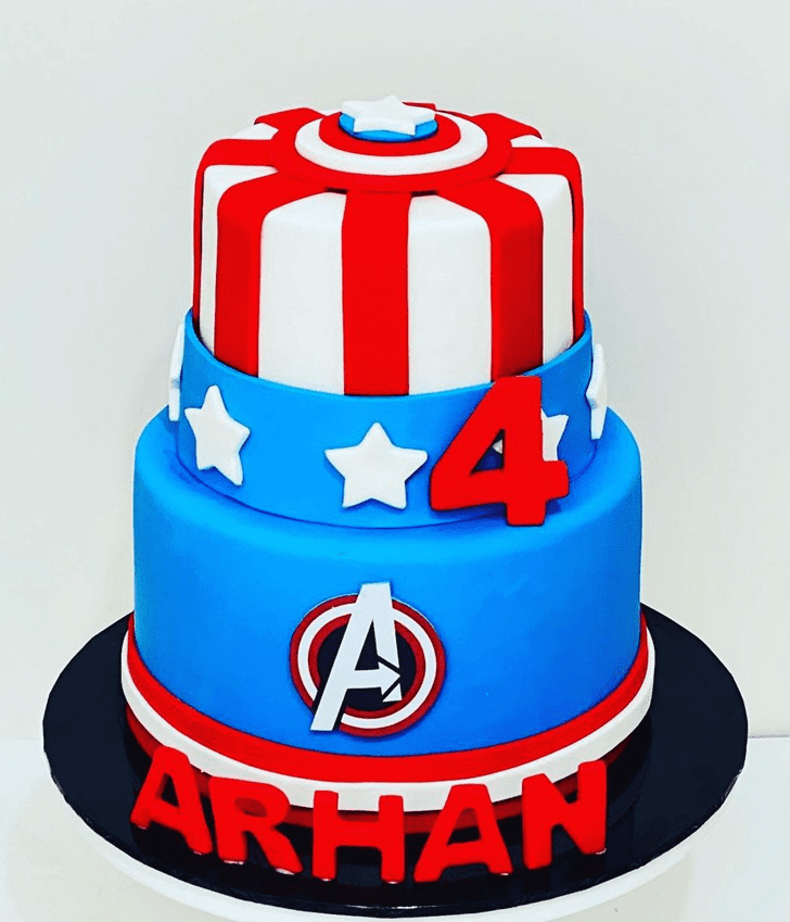 Magnetic Captain America Cake