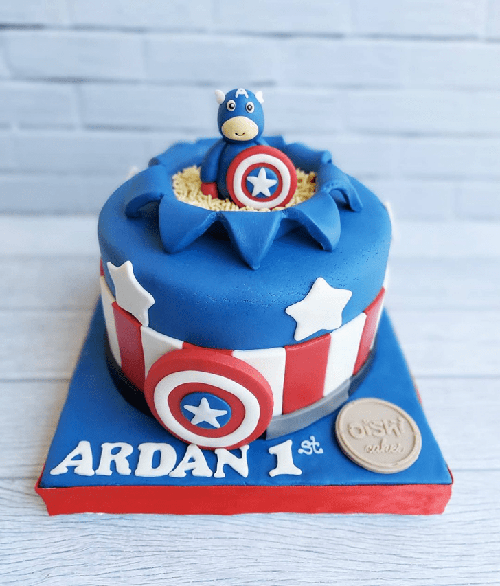 Mesmeric Captain America Cake