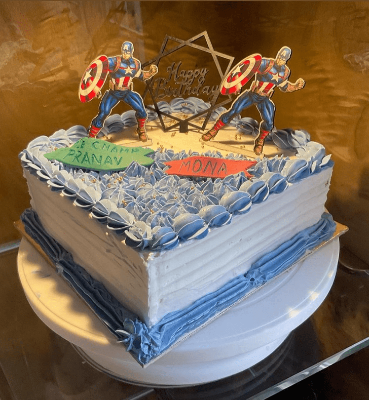 Refined Captain America Cake