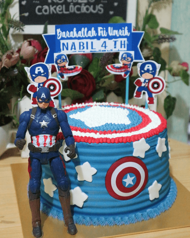 Resplendent Captain America Cake