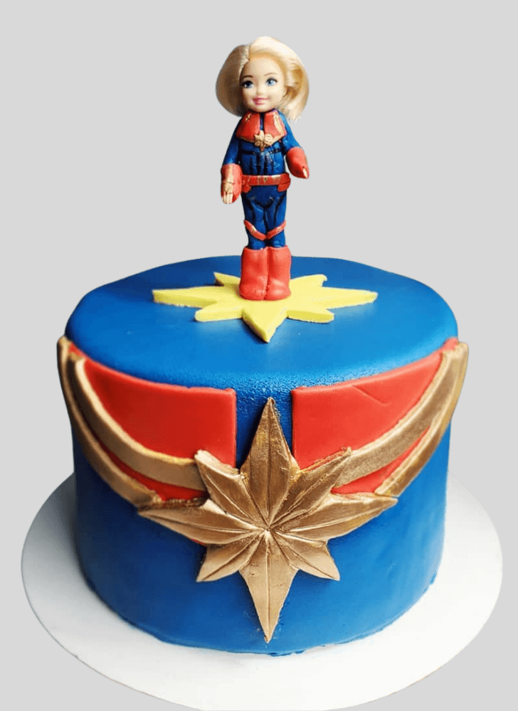 Beauteous Captain Marvel Cake