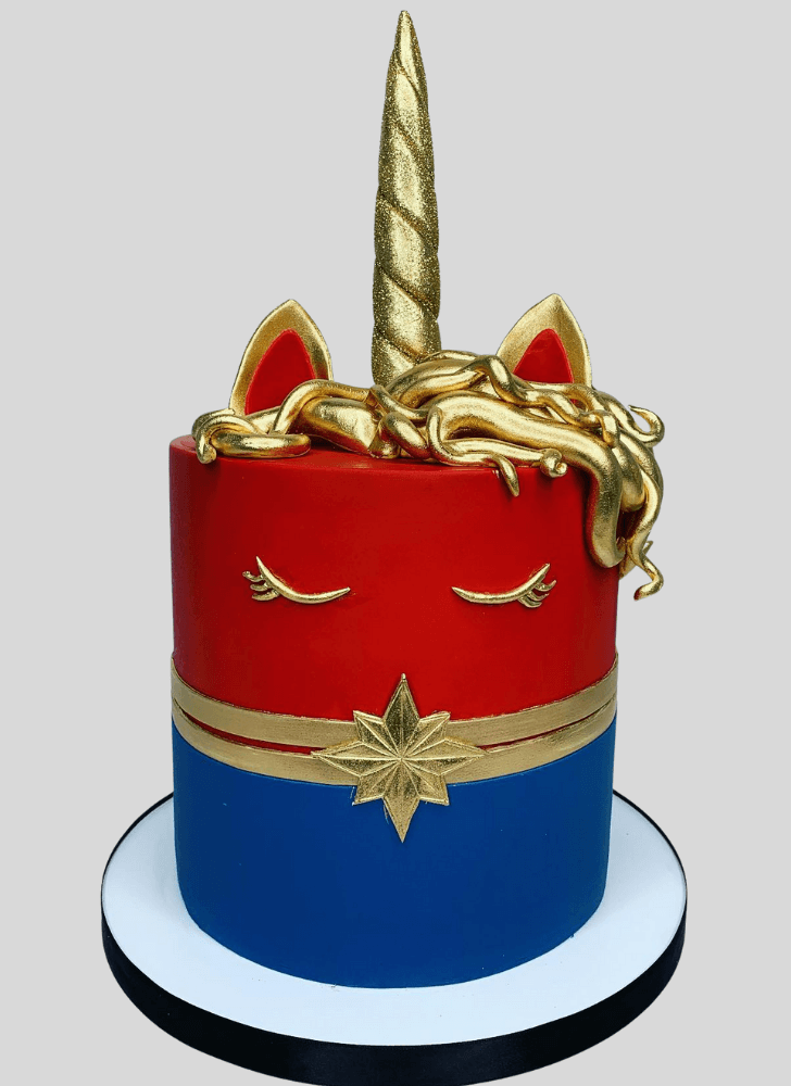 Charming Captain Marvel Cake