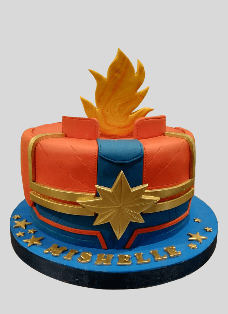 Comely Captain Marvel Cake