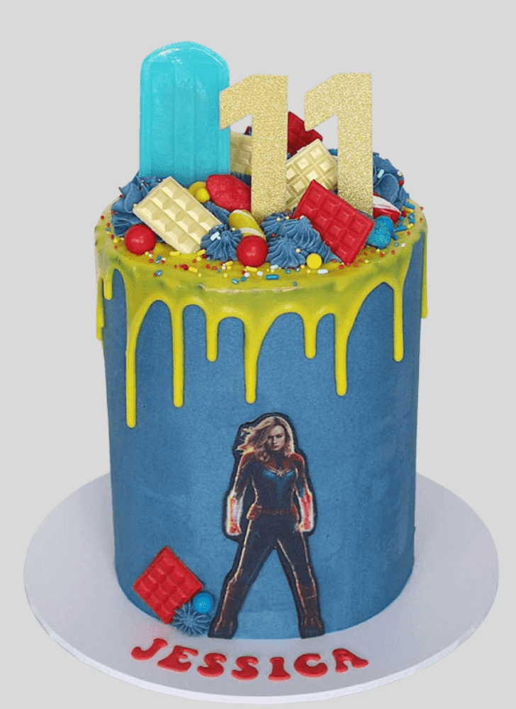 Elegant Captain Marvel Cake