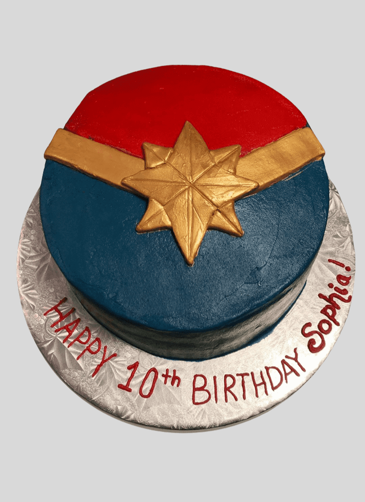 Fascinating Captain Marvel Cake