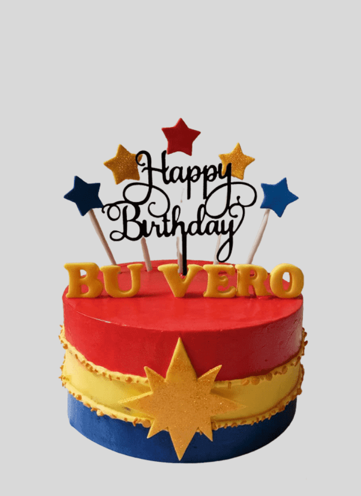 Fine Captain Marvel Cake