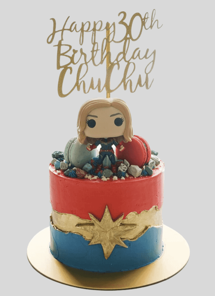 Good Looking Captain Marvel Cake