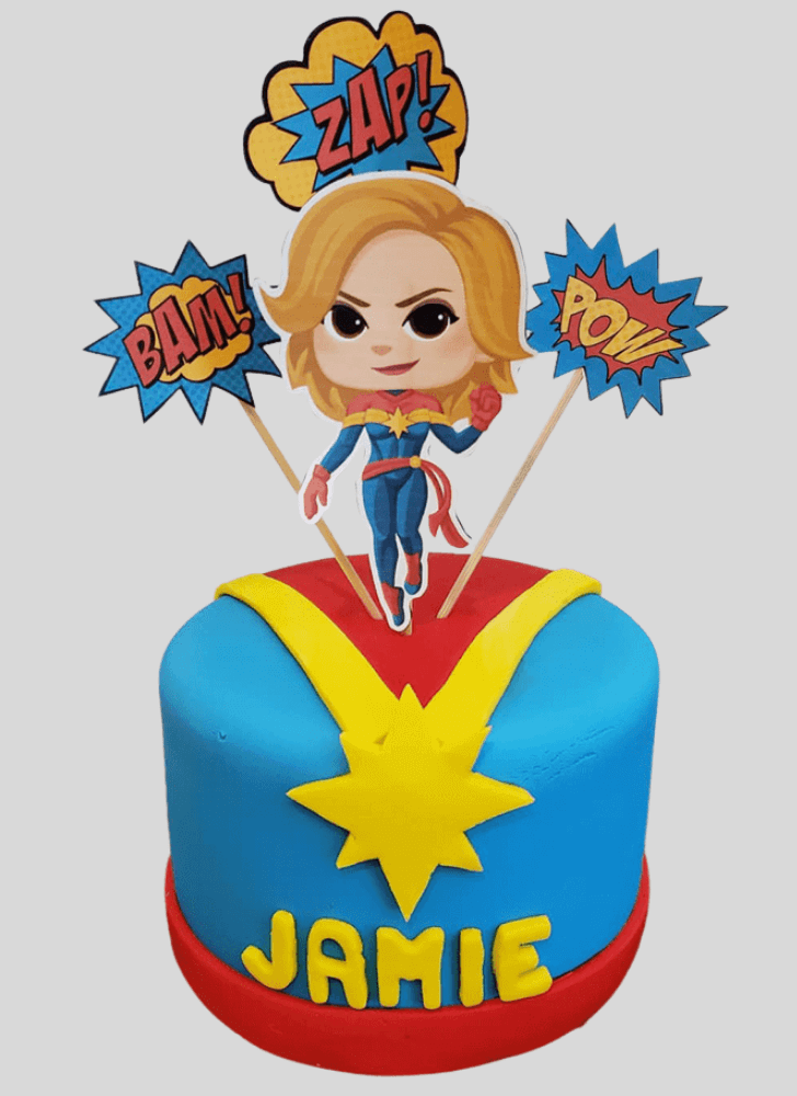Graceful Captain Marvel Cake