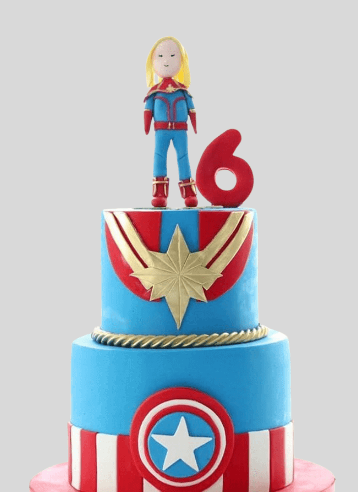 Handsome Captain Marvel Cake