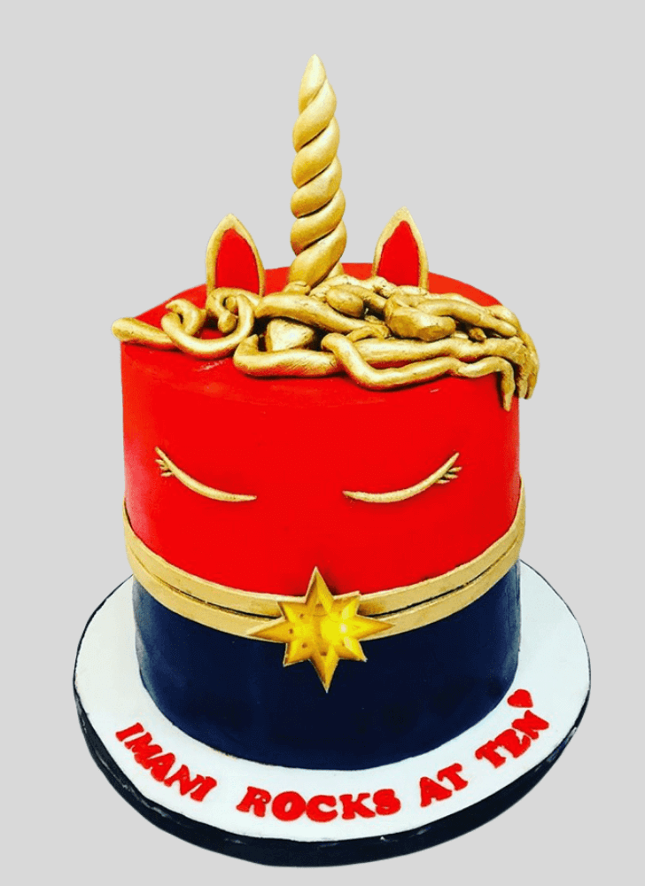 Inviting Captain Marvel Cake