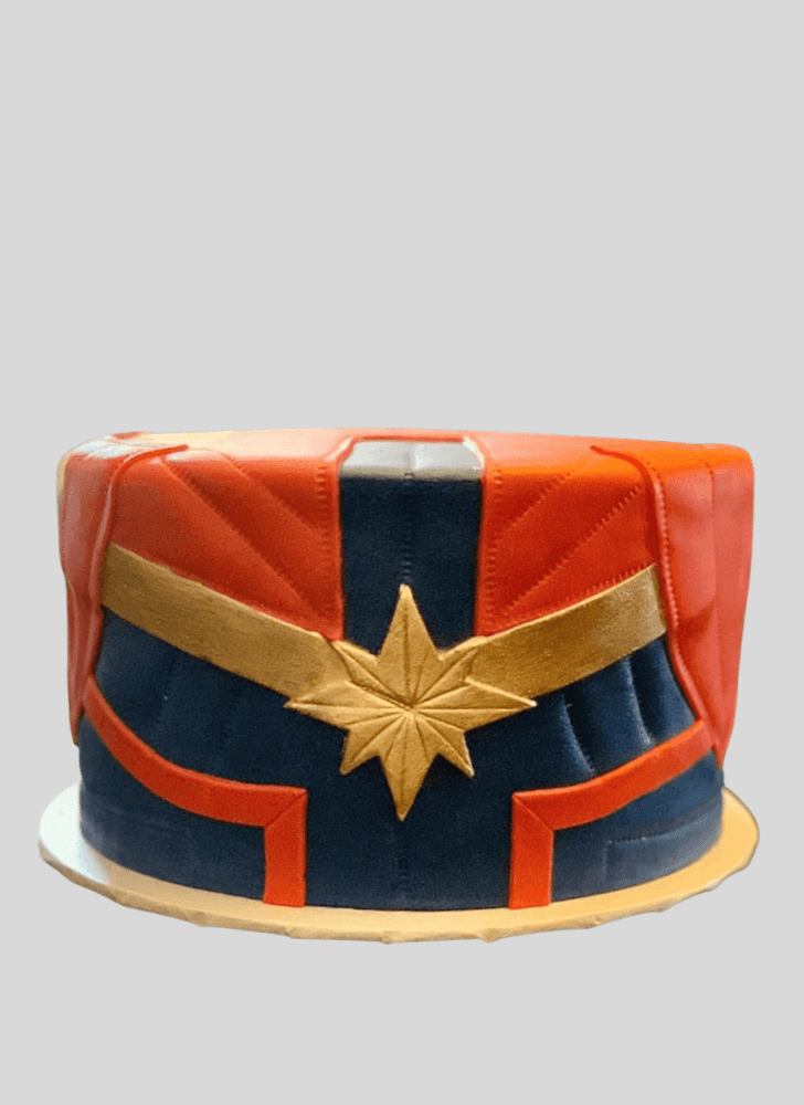 Pleasing Captain Marvel Cake