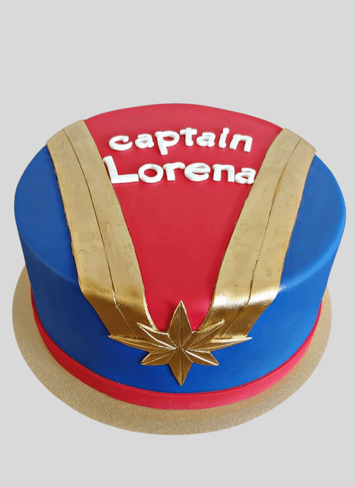 Pretty Captain Marvel Cake