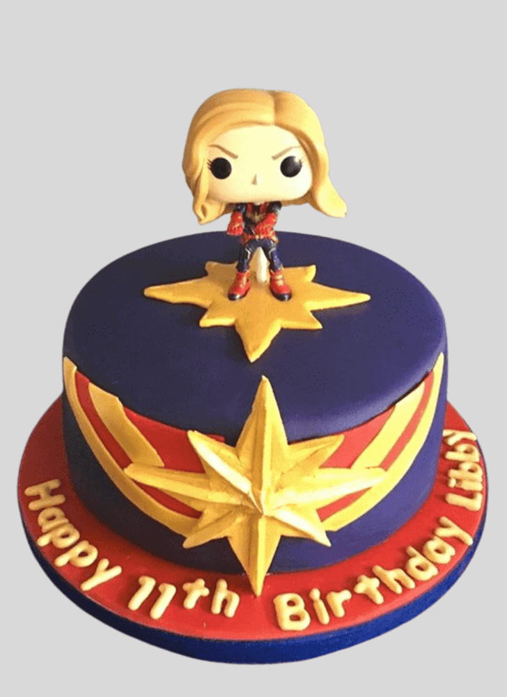 Ravishing Captain Marvel Cake