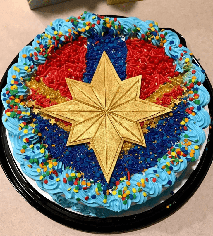 Appealing Captain Marvel Cake