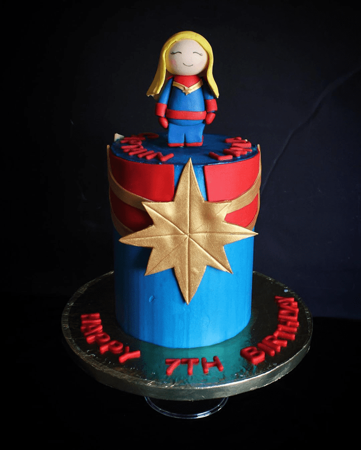 Charming Captain Marvel Cake