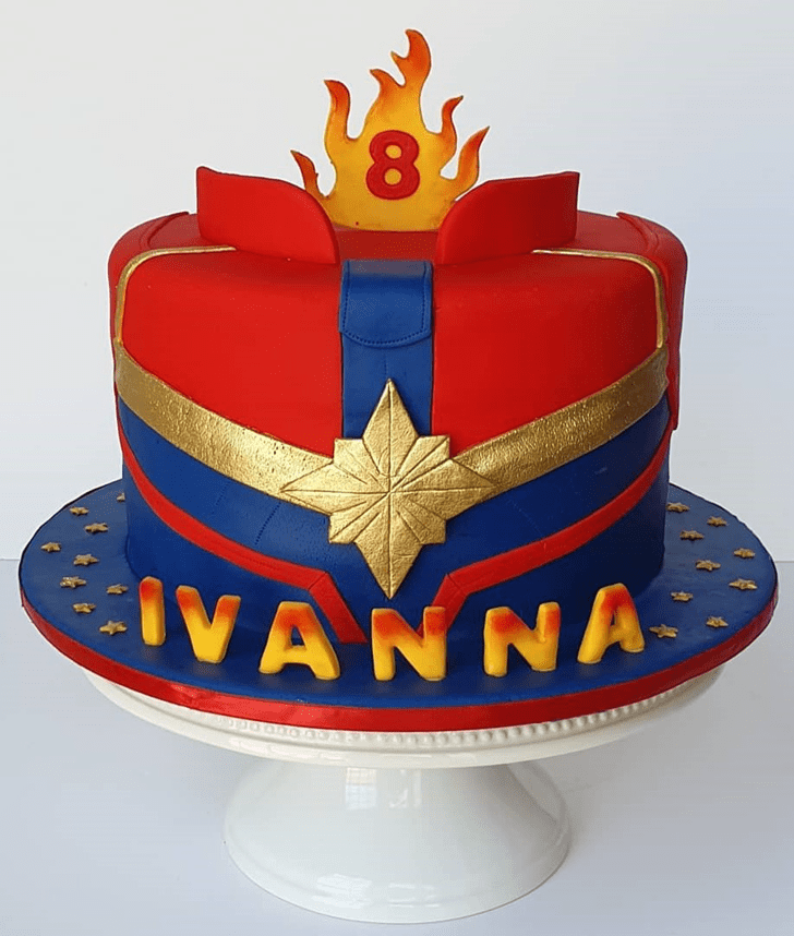 Comely Captain Marvel Cake