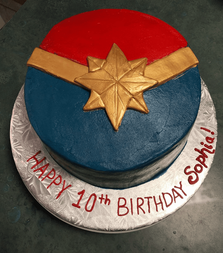 Delightful Captain Marvel Cake