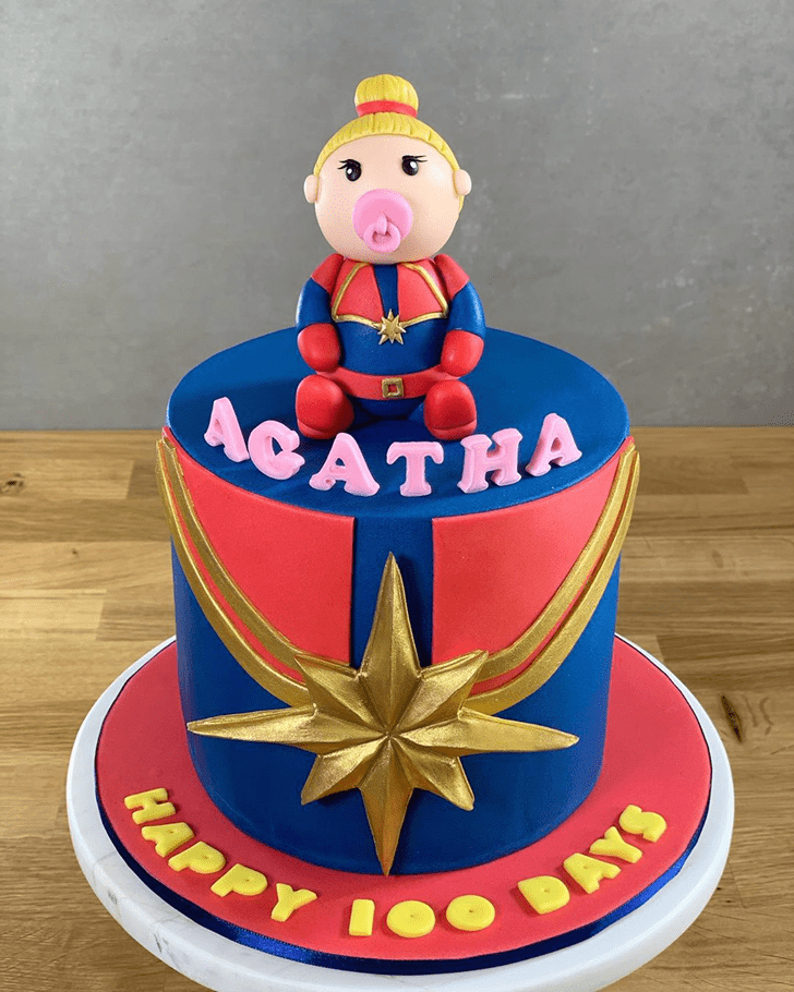 Elegant Captain Marvel Cake