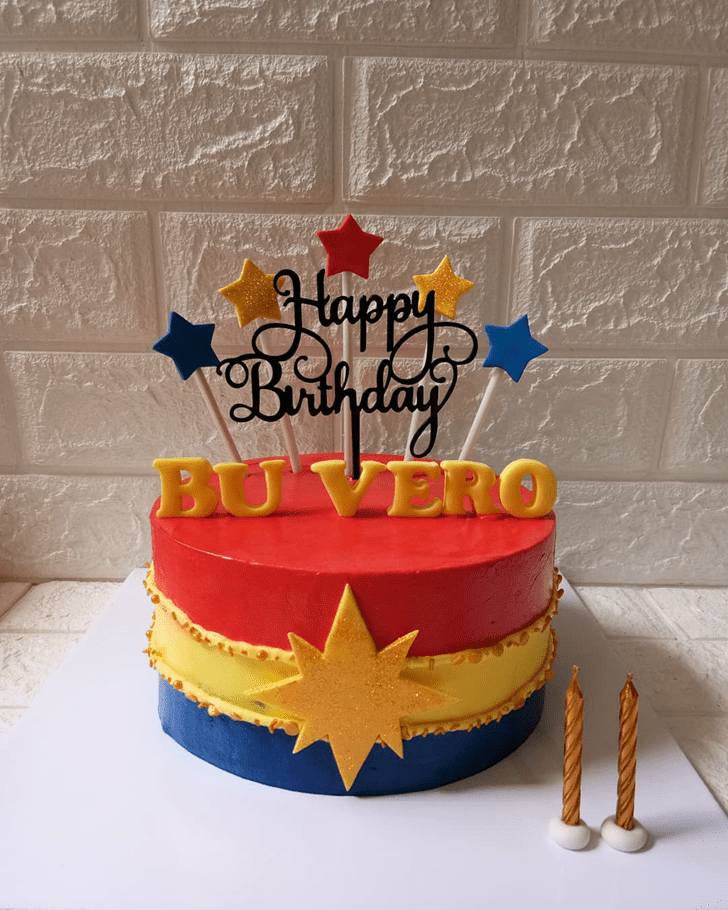 Enthralling Captain Marvel Cake