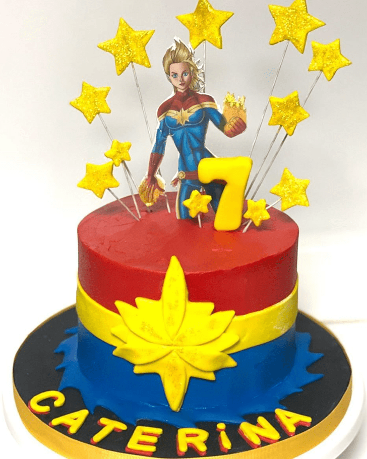 Inviting Captain Marvel Cake