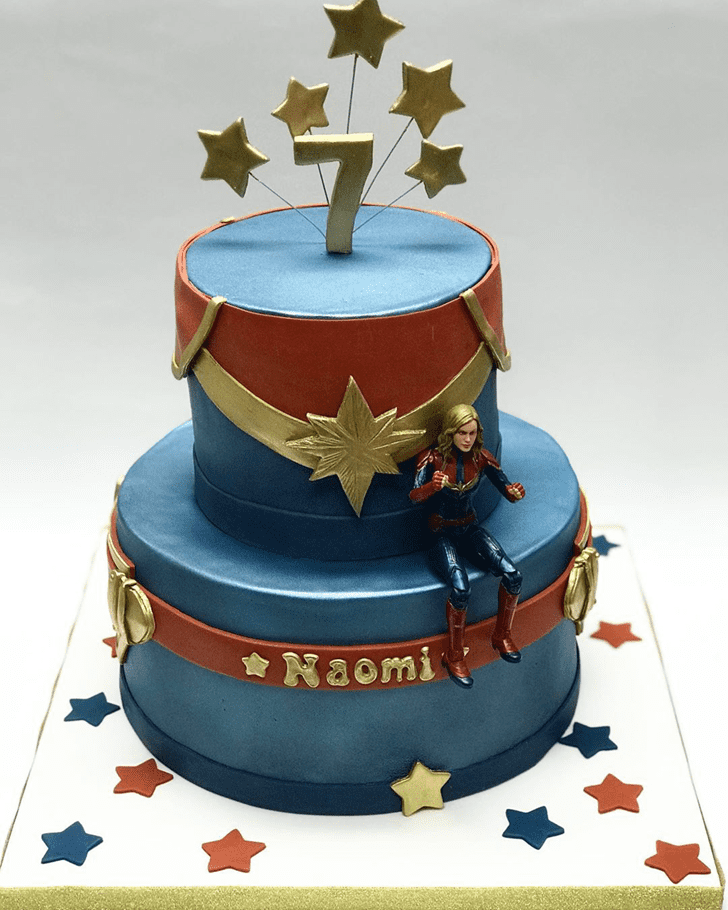 Radiant Captain Marvel Cake