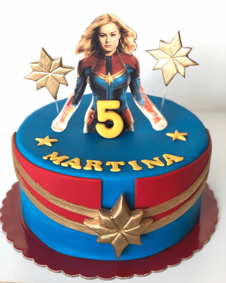 Slightly Captain Marvel Cake