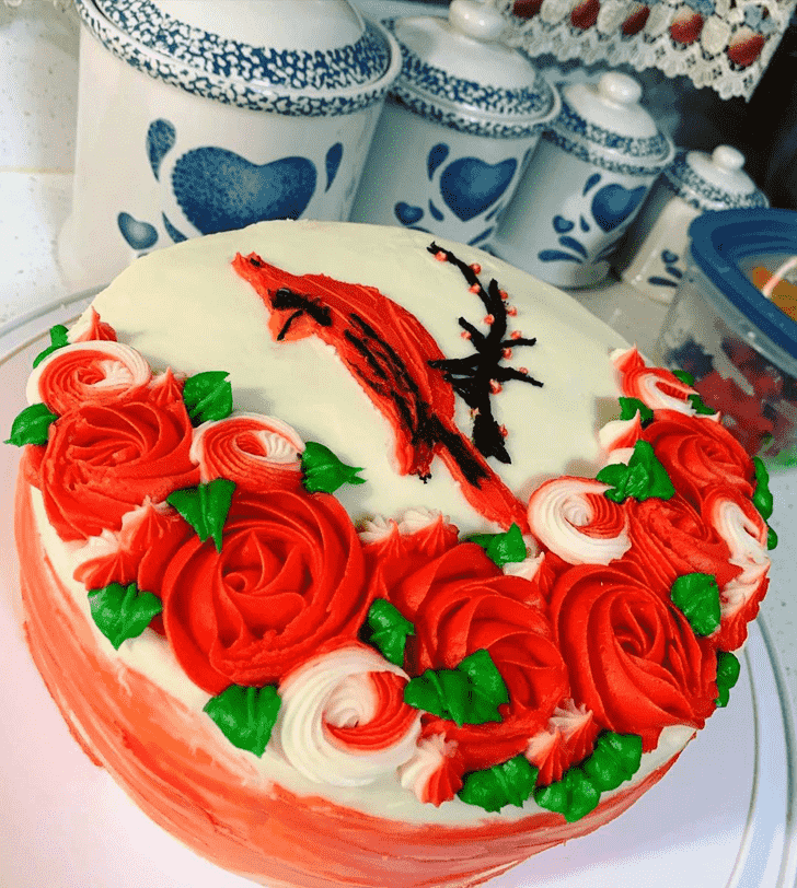 Alluring Cardinal Cake