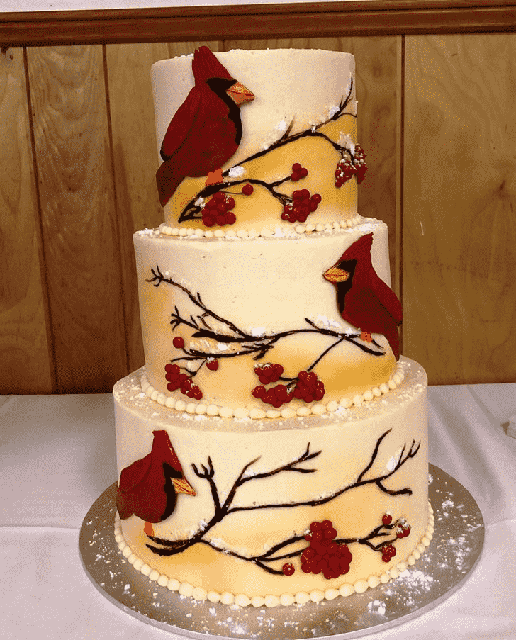 Angelic Cardinal Cake