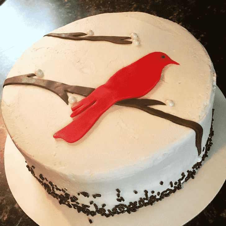 Classy Cardinal Cake