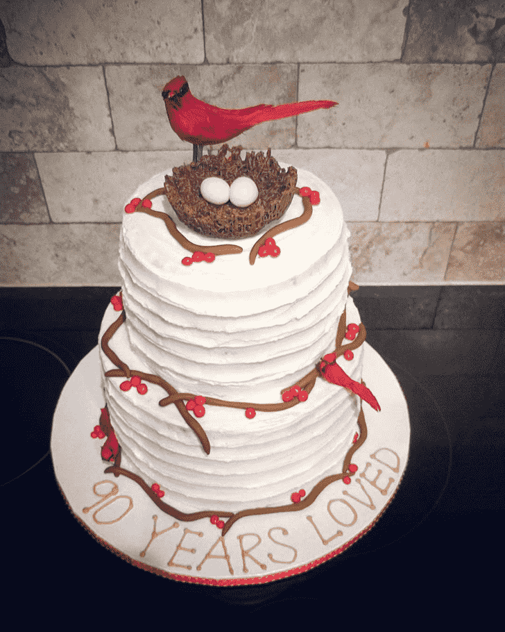 Dazzling Cardinal Cake