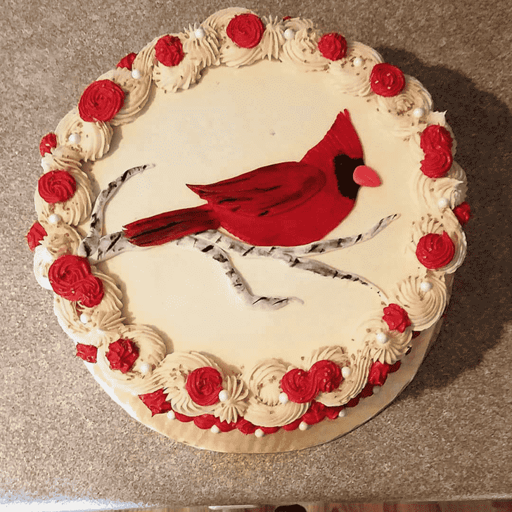 Delicate Cardinal Cake