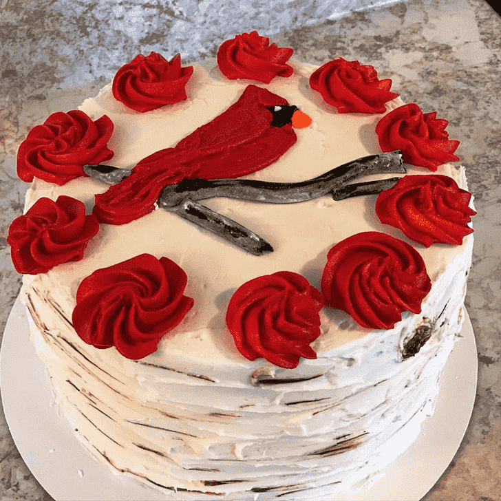 Delightful Cardinal Cake