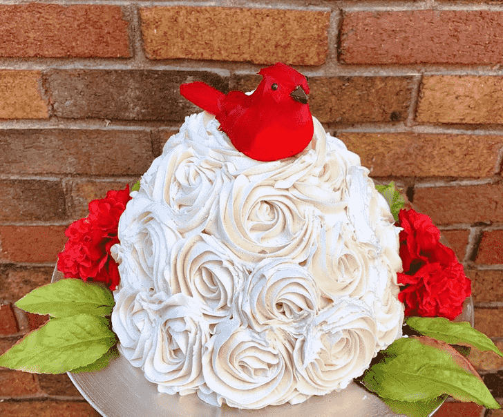 Elegant Cardinal Cake
