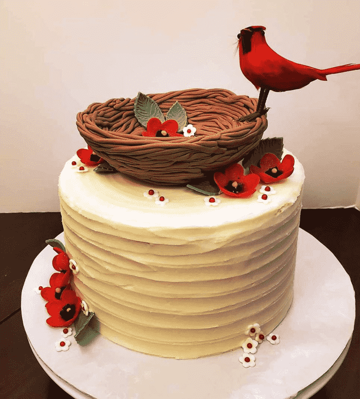 Fetching Cardinal Cake