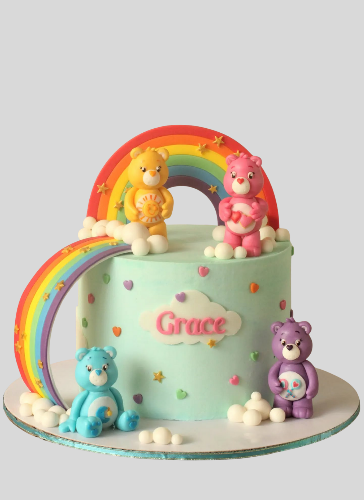 Classy Care Bears Cake