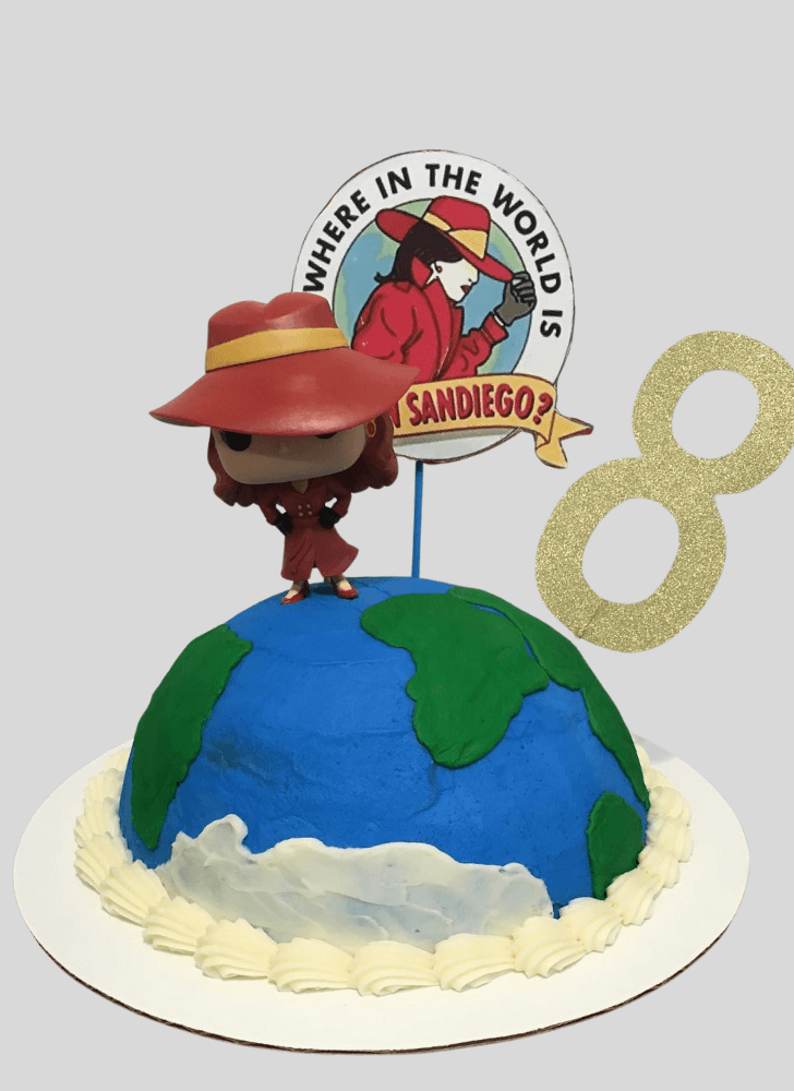 Adorable Carmen Sandiego Cake