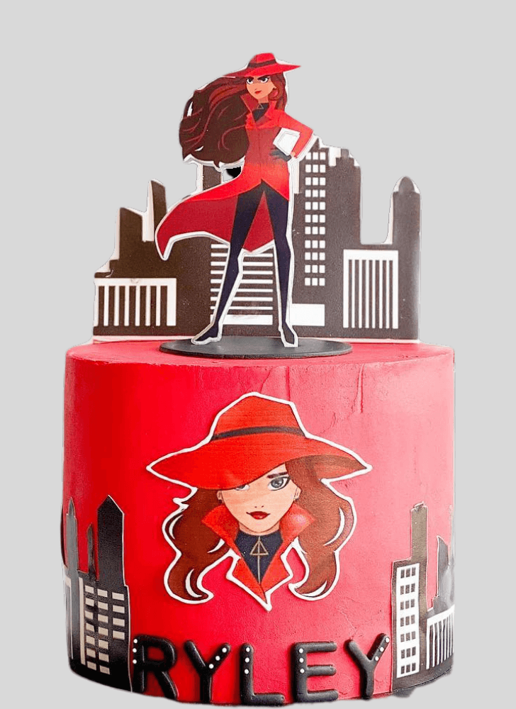 Beauteous Carmen Sandiego Cake