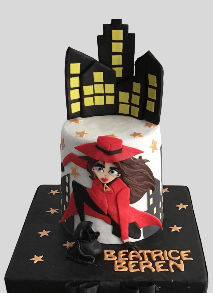 Charming Carmen Sandiego Cake